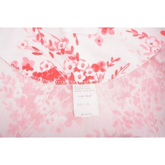 Vintage Marta D Womans Skirt Set Blouse Top Size 16 Red White Floral 3pcs - Picture 8 of 12